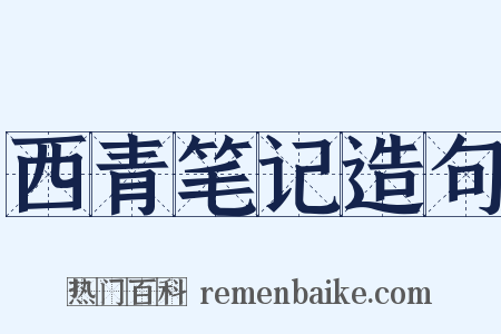 西青笔记造句是什么意思的图片